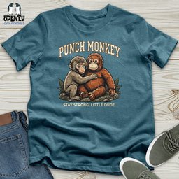 Punch Monkey Unisex T Shirt Gift For Animal Lover