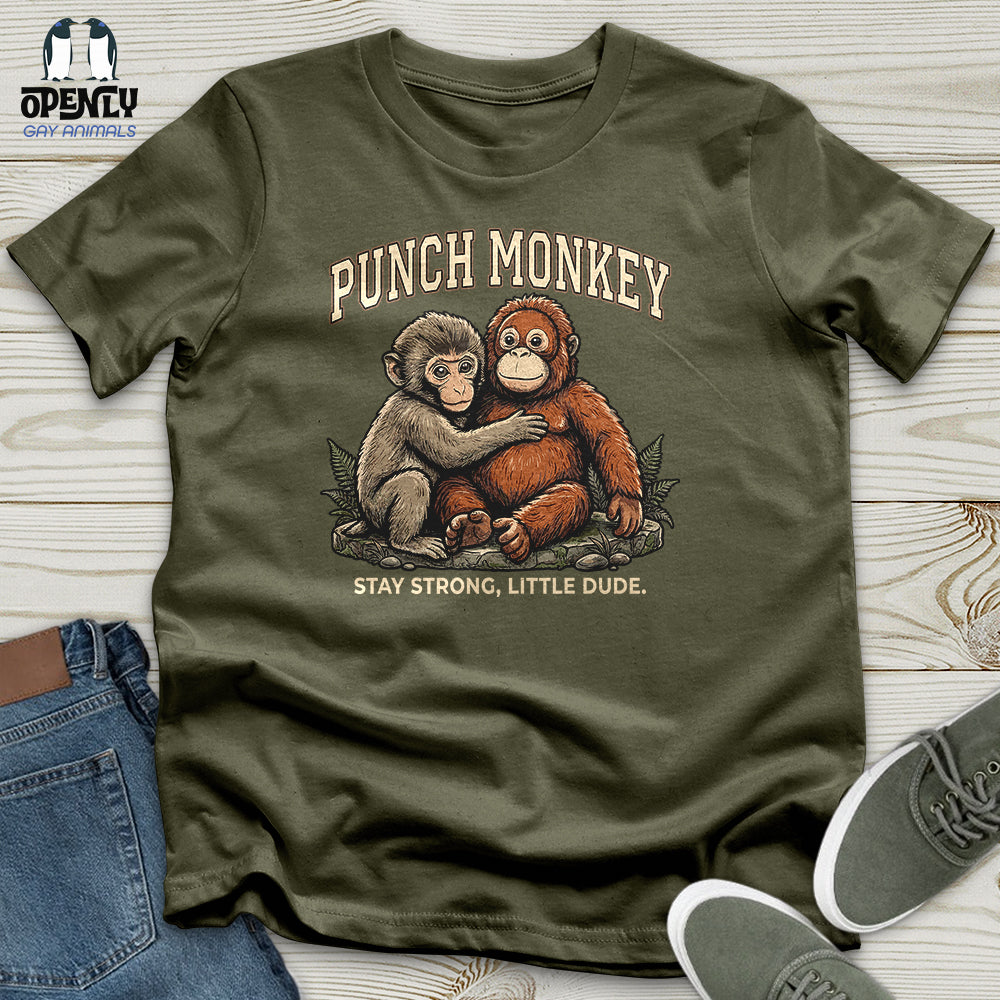 Punch Monkey Unisex T Shirt Gift For Animal Lover