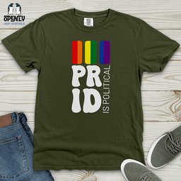 Pride Is Political Heavy Cotton Comfort Colors Tee Gift For Animal Lover