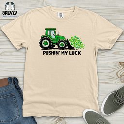 Pushin My Luck Heavy Cotton Comfort Colors Tee Gift For Animal Lover
