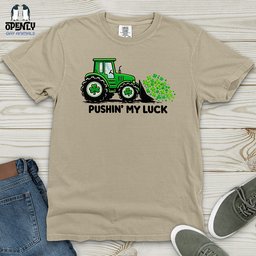 Pushin My Luck Heavy Cotton Comfort Colors Tee Gift For Animal Lover