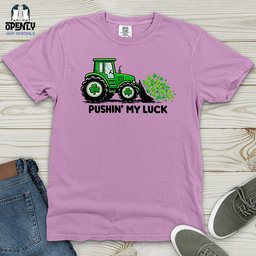 Pushin My Luck Heavy Cotton Comfort Colors Tee Gift For Animal Lover