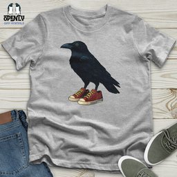 Raven Wearing Sneakers Unisex T Shirt Gift For Animal Lover