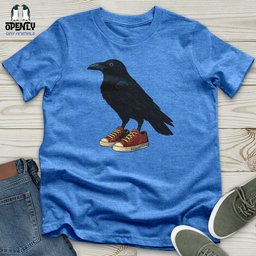 Raven Wearing Sneakers Unisex T Shirt Gift For Animal Lover