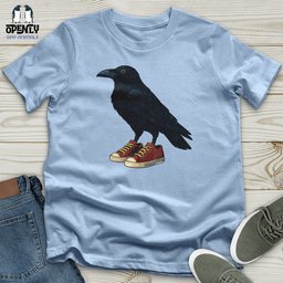 Raven Wearing Sneakers Unisex T Shirt Gift For Animal Lover