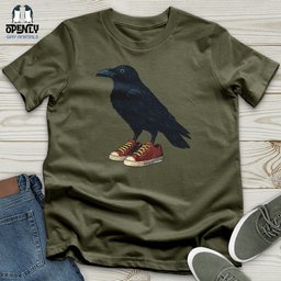 Raven Wearing Sneakers Unisex T Shirt Gift For Animal Lover