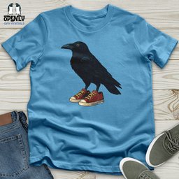 Raven Wearing Sneakers Unisex T Shirt Gift For Animal Lover