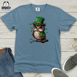 Owl Heavy Cotton Comfort Colors Tee Gift For Animal Lover