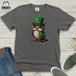 Owl Heavy Cotton Comfort Colors Tee Gift For Animal Lover