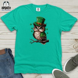 Owl Heavy Cotton Comfort Colors Tee Gift For Animal Lover
