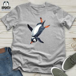 Penguin Sliding Fun Unisex T Shirt Gift For Animal Lover