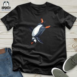 Penguin Sliding Fun Unisex T Shirt Gift For Animal Lover