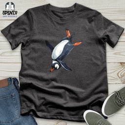Penguin Sliding Fun Unisex T Shirt Gift For Animal Lover