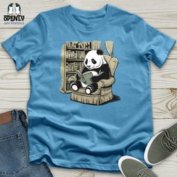 Panda Reading Book Unisex T Shirt Gift For Animal Lover