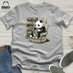 Panda Reading Book Unisex T Shirt Gift For Animal Lover