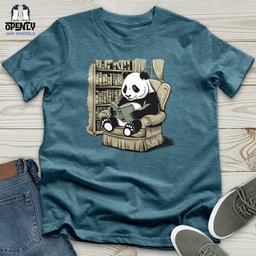 Panda Reading Book Unisex T Shirt Gift For Animal Lover