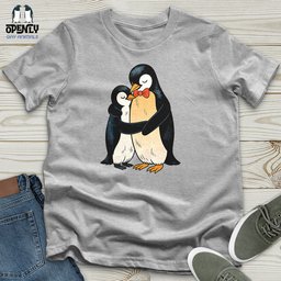 Penguin Embrace Unisex T Shirt Gift For Animal Lover
