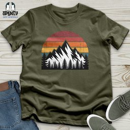 Retro Vintage Mountain Unisex T Shirt Gift For Animal Lover