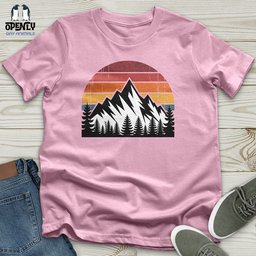Retro Vintage Mountain Unisex T Shirt Gift For Animal Lover