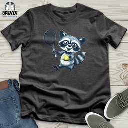 Raccoon Tennis Pro Unisex T Shirt Gift For Animal Lover