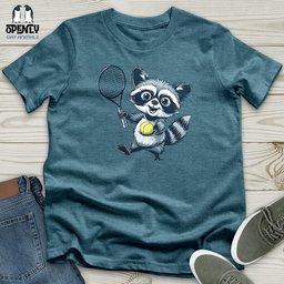 Raccoon Tennis Pro Unisex T Shirt Gift For Animal Lover