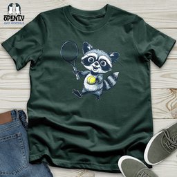 Raccoon Tennis Pro Unisex T Shirt Gift For Animal Lover