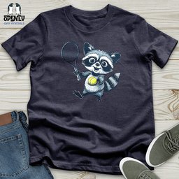 Raccoon Tennis Pro Unisex T Shirt Gift For Animal Lover