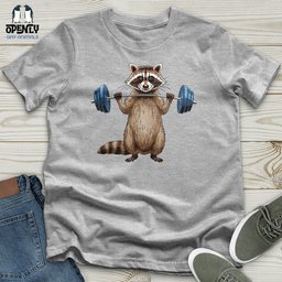 Raccoon Dumbbelling Unisex T Shirt Gift For Animal Lover