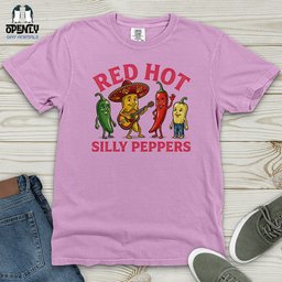 Red Hot Silly Peppers Heavy Cotton Comfort Colors Tee Gift For Animal Lover
