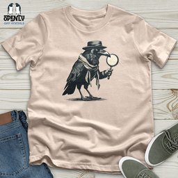 Raven Detective Mystery Unisex T Shirt Gift For Animal Lover