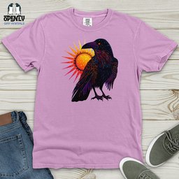 Raven Eclipse Radiance Heavy Cotton Comfort Colors Tee Gift For Animal Lover