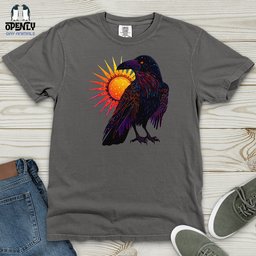 Raven Eclipse Radiance Heavy Cotton Comfort Colors Tee Gift For Animal Lover