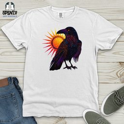 Raven Eclipse Radiance Heavy Cotton Comfort Colors Tee Gift For Animal Lover