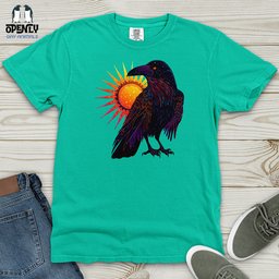 Raven Eclipse Radiance Heavy Cotton Comfort Colors Tee Gift For Animal Lover