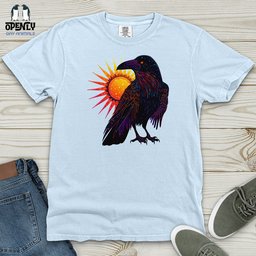 Raven Eclipse Radiance Heavy Cotton Comfort Colors Tee Gift For Animal Lover