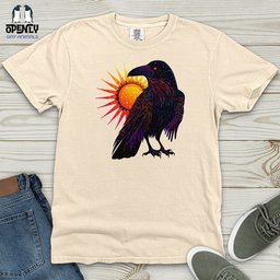 Raven Eclipse Radiance Heavy Cotton Comfort Colors Tee Gift For Animal Lover