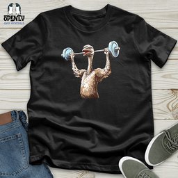 Ostrich Powerlifting Champ Unisex T Shirt Gift For Animal Lover