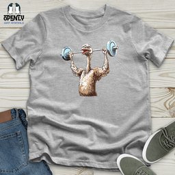 Ostrich Powerlifting Champ Unisex T Shirt Gift For Animal Lover