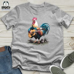 Rooster Playing Gutter Unisex T Shirt Gift For Animal Lover