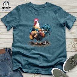 Rooster Playing Gutter Unisex T Shirt Gift For Animal Lover