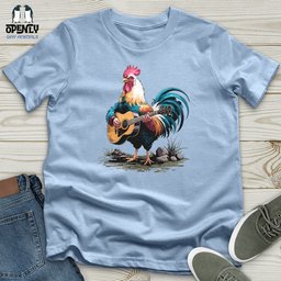 Rooster Playing Gutter Unisex T Shirt Gift For Animal Lover