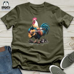 Rooster Playing Gutter Unisex T Shirt Gift For Animal Lover
