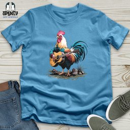 Rooster Playing Gutter Unisex T Shirt Gift For Animal Lover