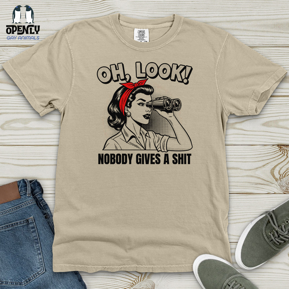 Oh Look Nobody Gives A Shit Heavy Cotton Comfort Colors Tee Gift For Animal Lover