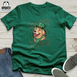 Paws Itively Irish Today Unisex T Shirt Gift For Animal Lover