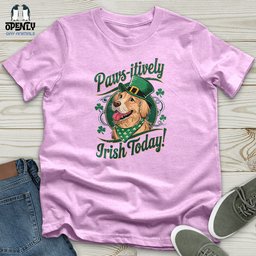 Paws Itively Irish Today Unisex T Shirt Gift For Animal Lover