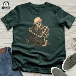 Skeleton Hugging Cat Unisex T Shirt Gift For Cat Lover