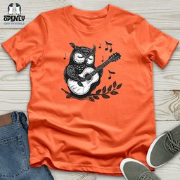 Owl Guitar Serenade Unisex T Shirt Gift For Animal Lover