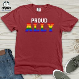Proud Ally Heavy Cotton Comfort Colors Tee Gift For Animal Lover