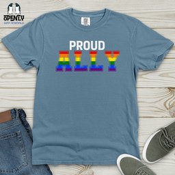 Proud Ally Heavy Cotton Comfort Colors Tee Gift For Animal Lover